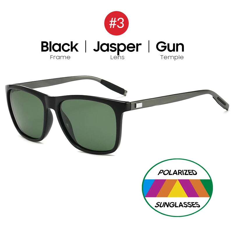 Men's Classic Square Polarized Sunglasses