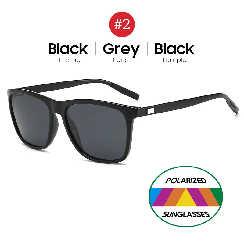 Men's Classic Square Polarized Sunglasses