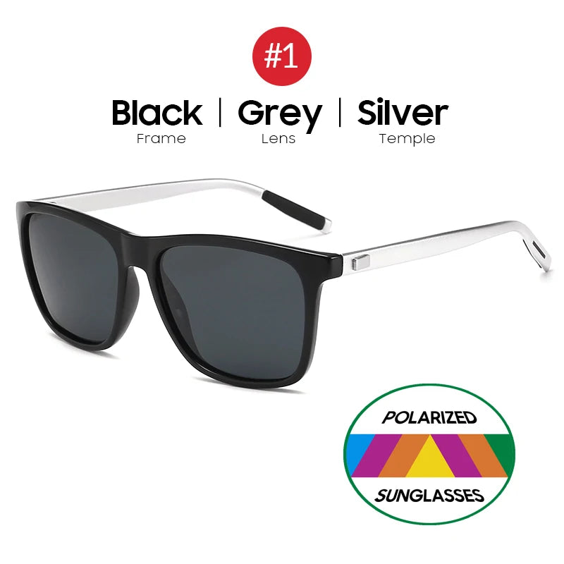 Men's Classic Square Polarized Sunglasses