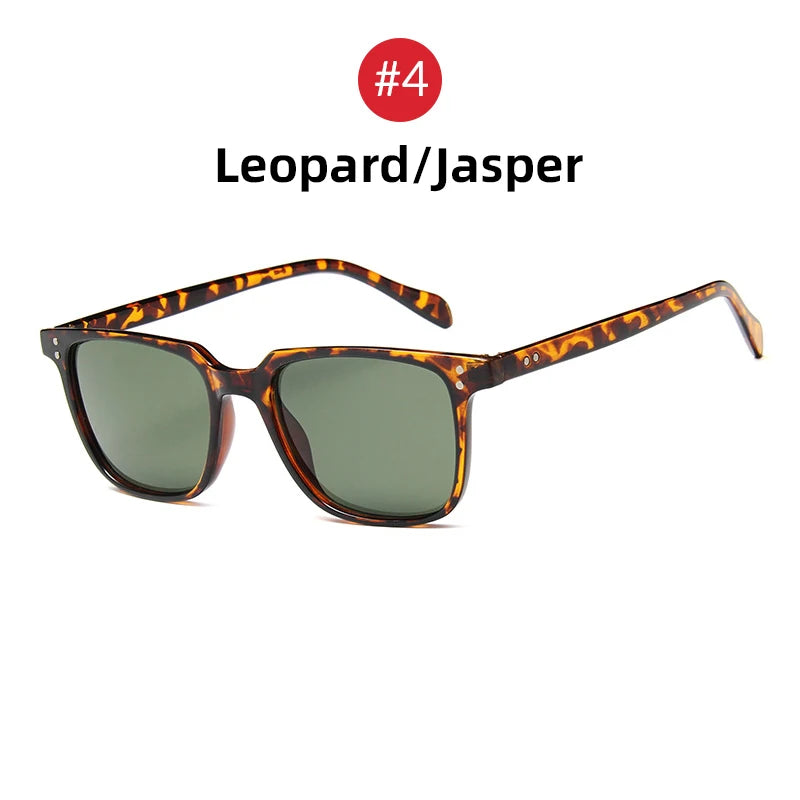 Men's Retro Square Polycarbonate Sunglasses