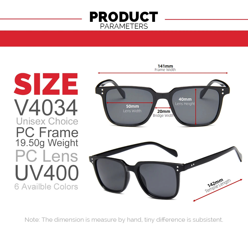 Men's Retro Square Polycarbonate Sunglasses