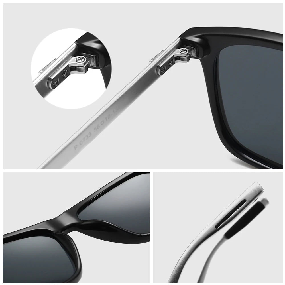 Men's Classic Square Polarized Sunglasses