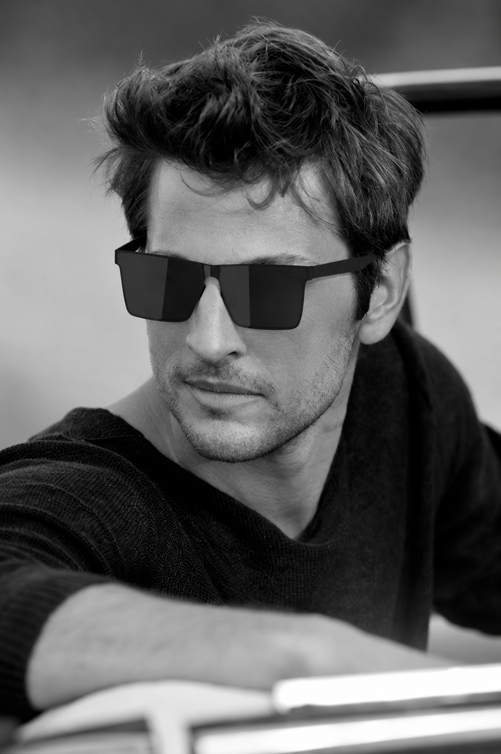Rectangle Mirror Sunglasses with TR-90 Frame