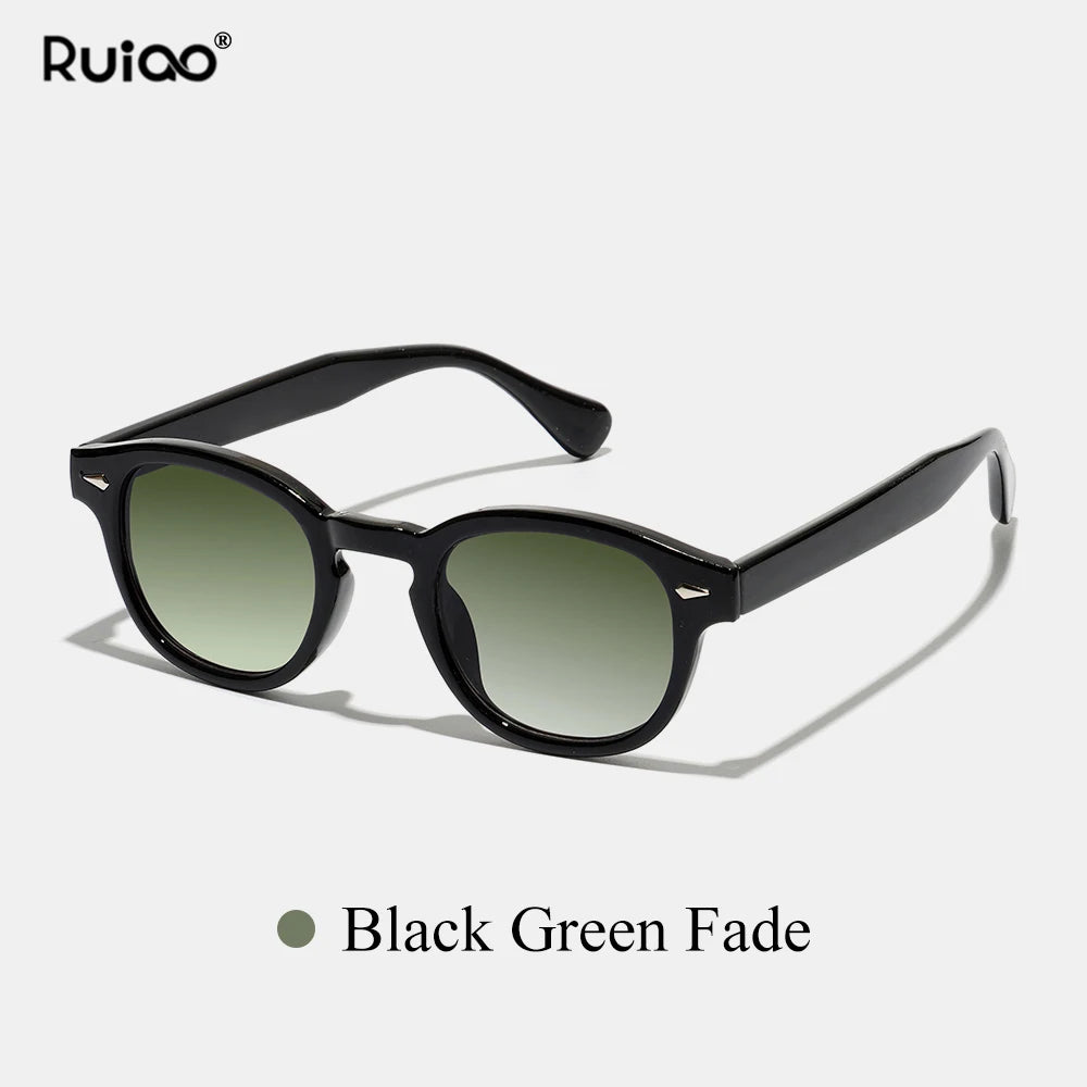 Unisex Retro Round Polycarbonate Sunglasses