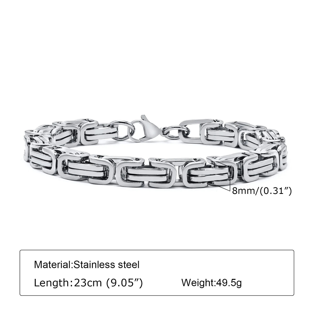 Byzantine Stainless Steel Chain Bracelet