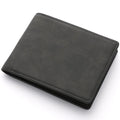 Men's Short PU Leather Bifold Wallet | Lightweight Card Holder with Bill Storage