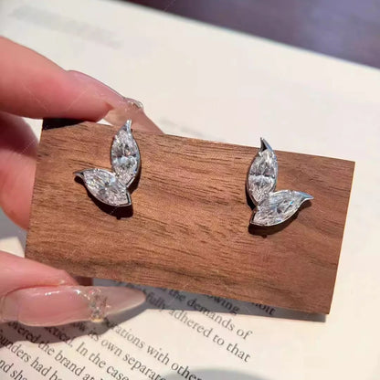 925 Sterling Silver Moissanite Marquise Stud Earrings for Women