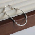 925 Sterling Silver Mini Beads Cuff Bracelet for Women and Men