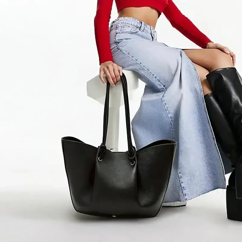 Pebbled PU Tote Bag for Women