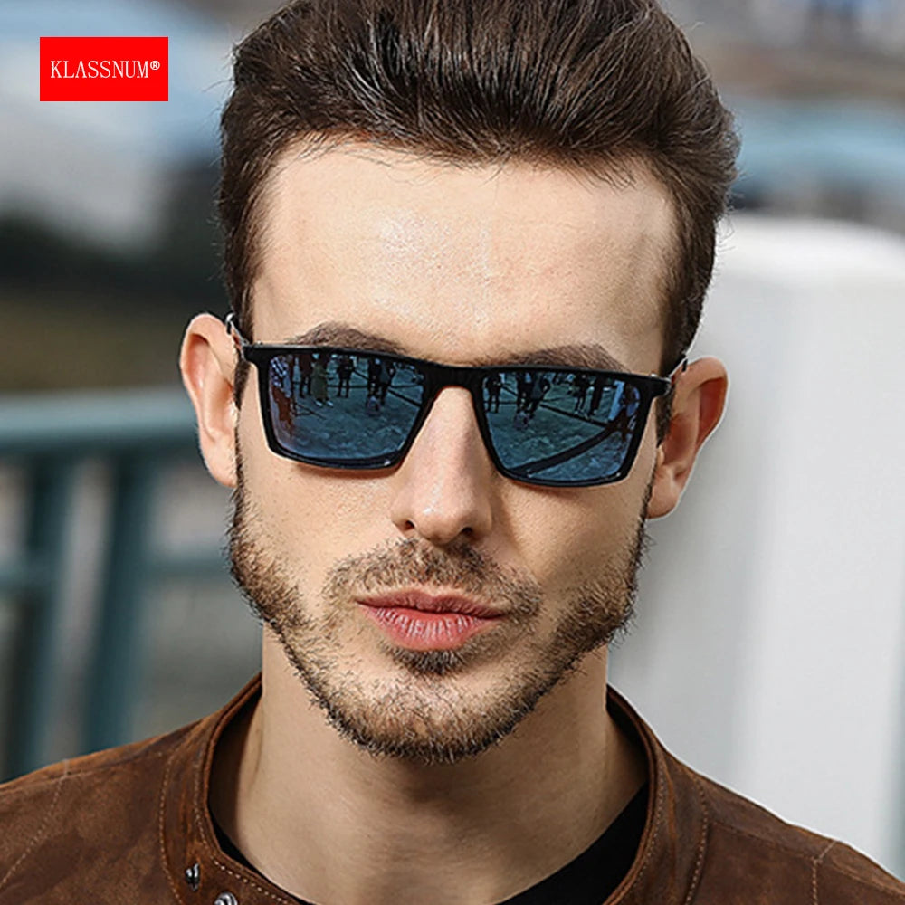 Men's Retro Square Polarized Sunglasses