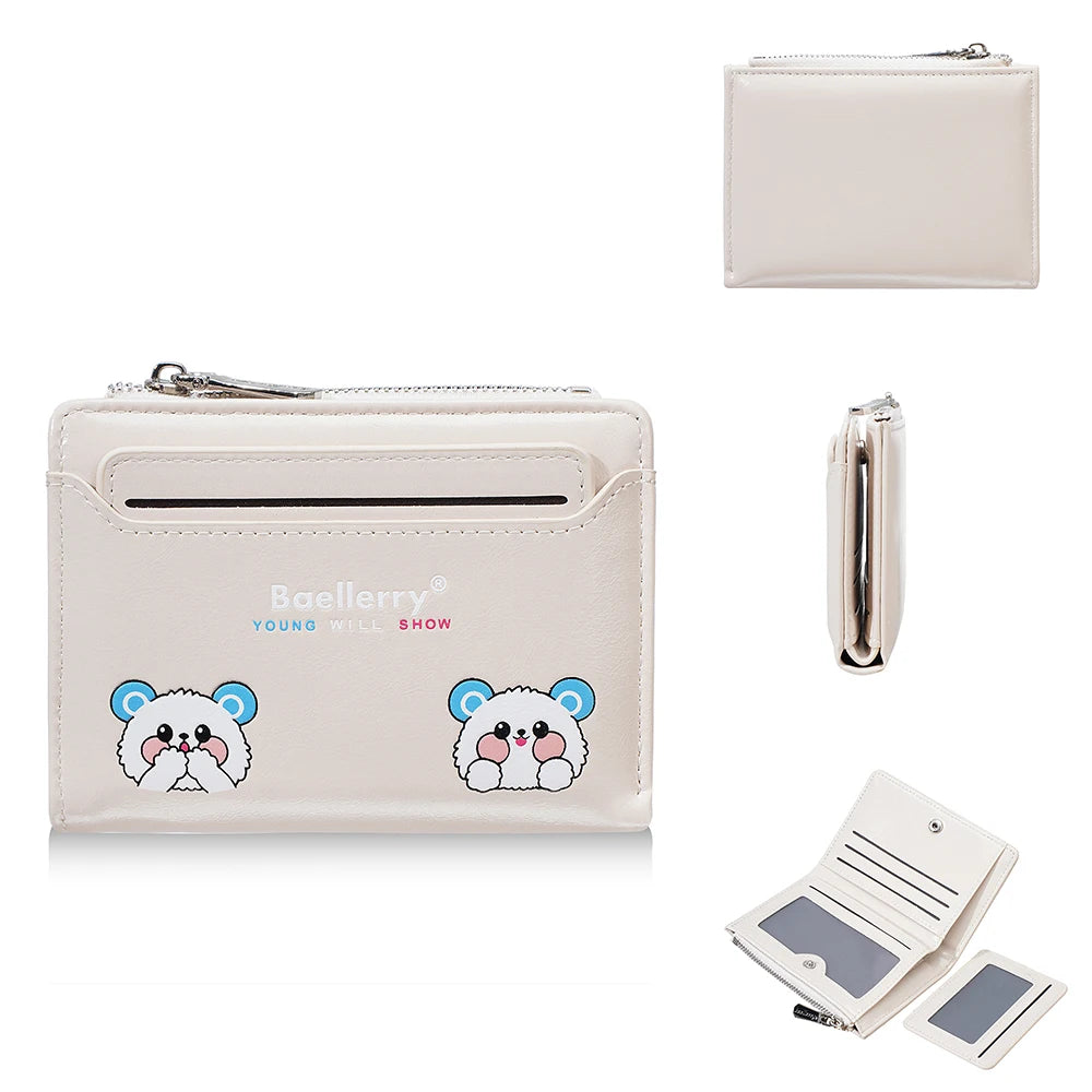 Cute Bear Short Wallet for Girls