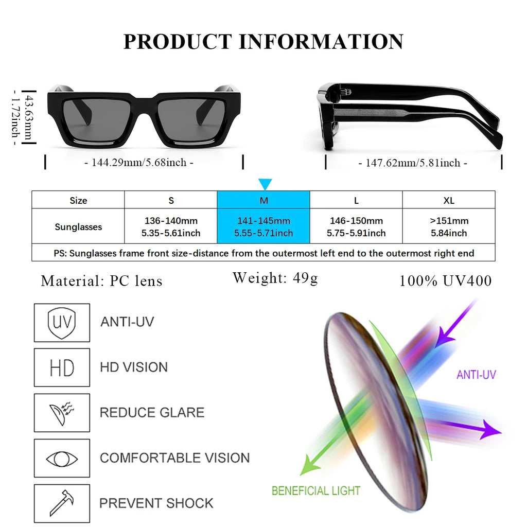 Men's Retro Square Polycarbonate Fashion Glasses
