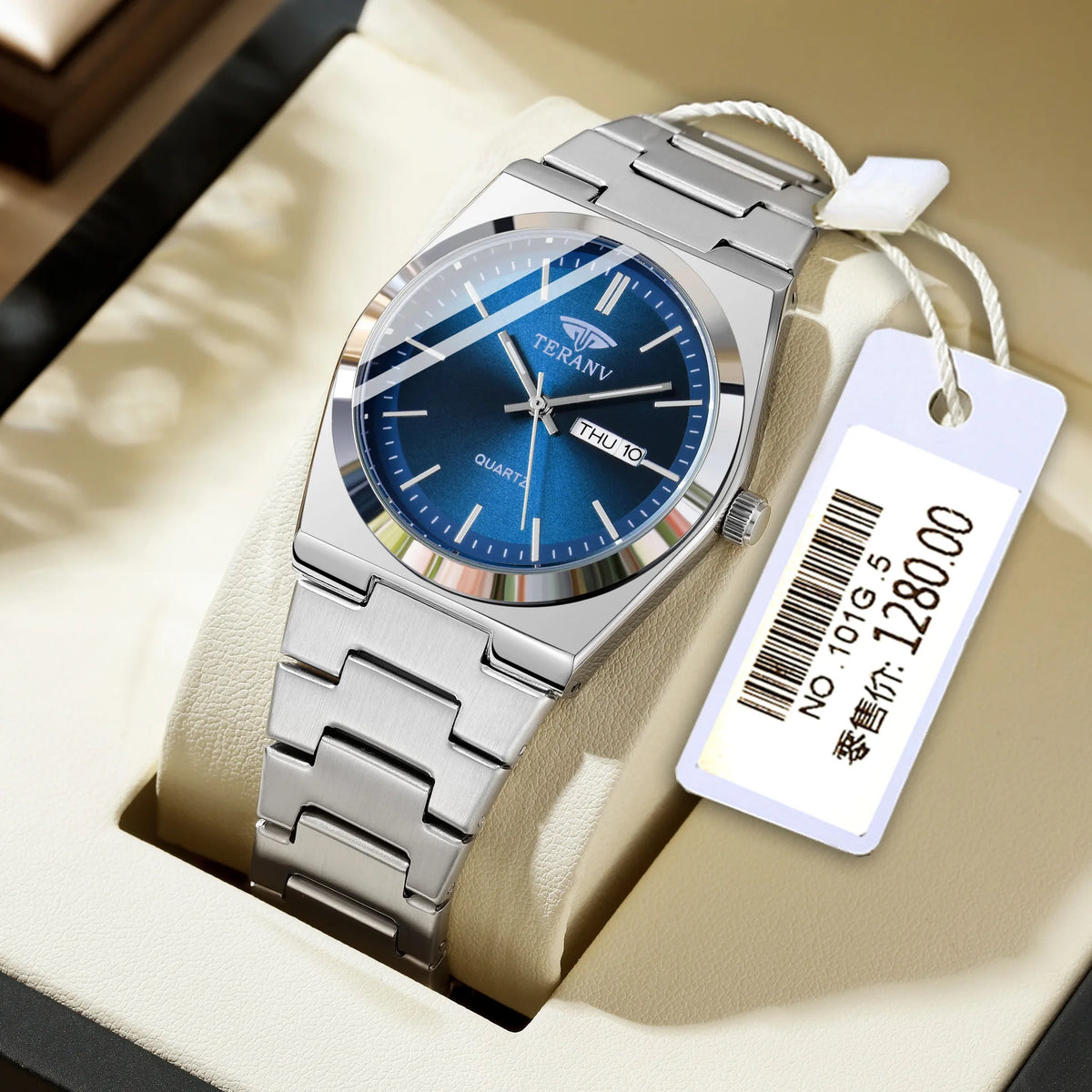 Men's Minimalist Quartz Watch with Alloy Bracelet