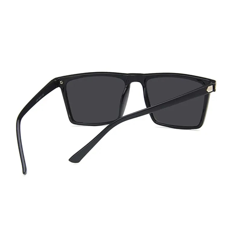 Men's Oversized Flat-Top Rectangle Sunglasses