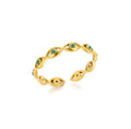 Minimalist Geometric Opening Ring for Women | 18K Gold Plated