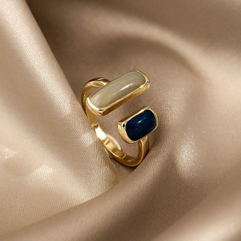 Colourful Drip Glaze Adjustable Ring for Women