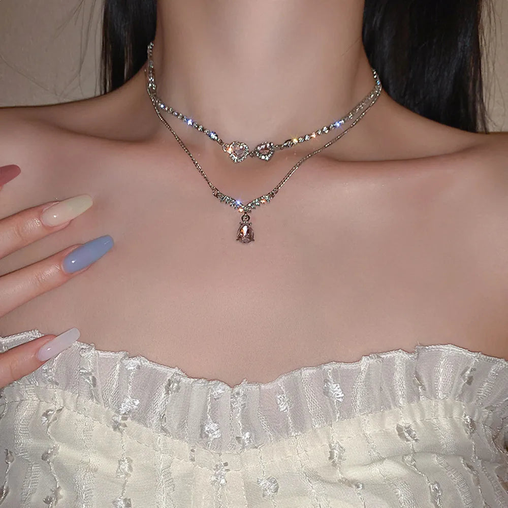 Vintage Butterfly Pendant Necklace on Snake Chain for Women