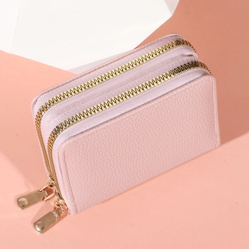 Lychee Pattern Large Capacity Short Zipper Purse for Women