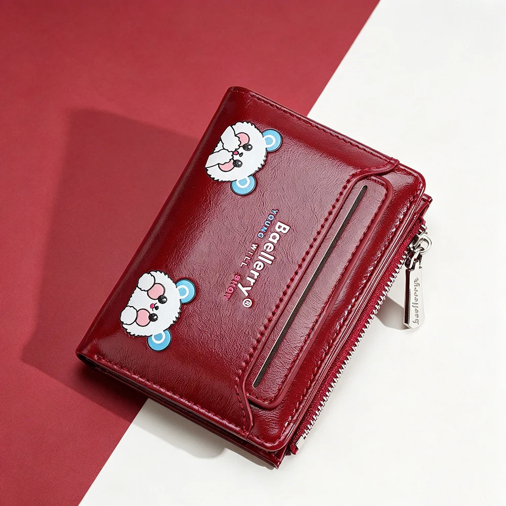 Cute Bear Short Wallet for Girls