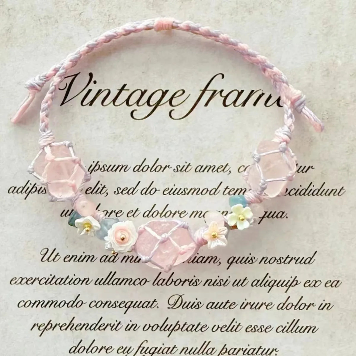 Handwoven Pebble Wreath Crystal Bracelet for Women | Best Friend Gift