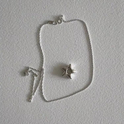 Star Hollow Choker Pendant Necklace for Women and Men