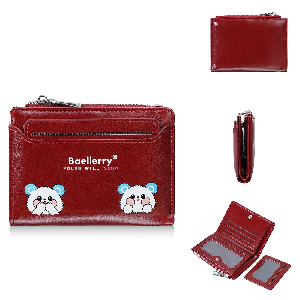 Cute Bear Short Wallet for Girls