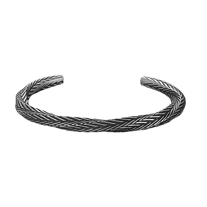 Vintage Silver-Plated Open Cuff Bracelet