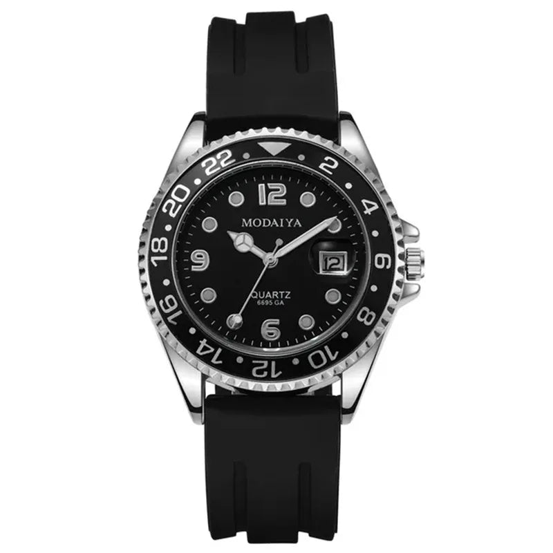 Men's Quartz Watch with Silicone Strap