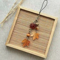 Chinese Style Autumn Maple Leaf Resin Bag Charm & Keychain
