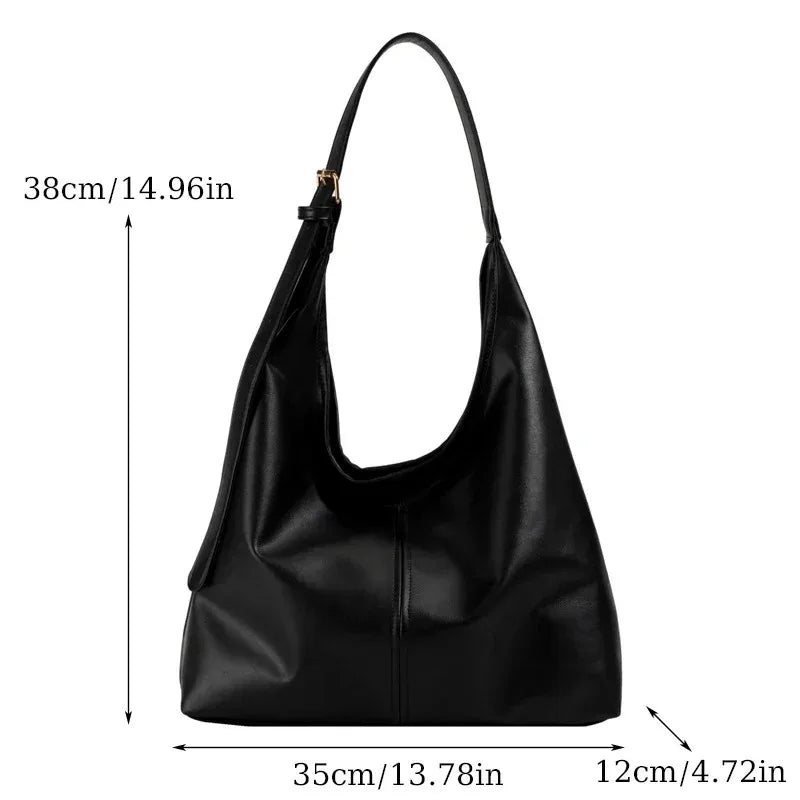 Minimalist Faux Leather Hobo Bag for Women