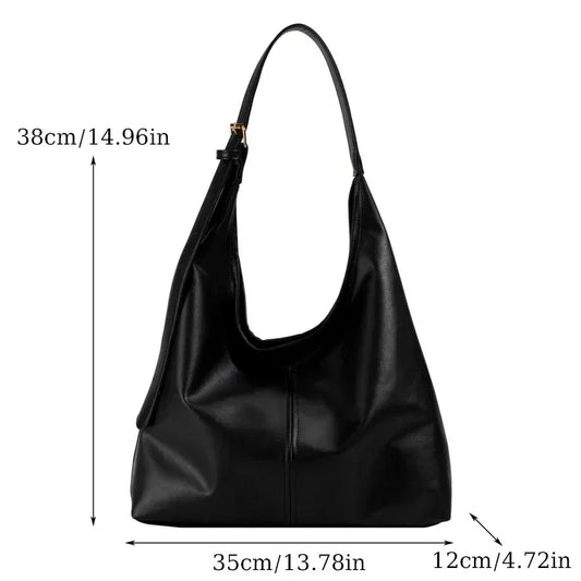 Minimalist Faux Leather Hobo Bag for Women