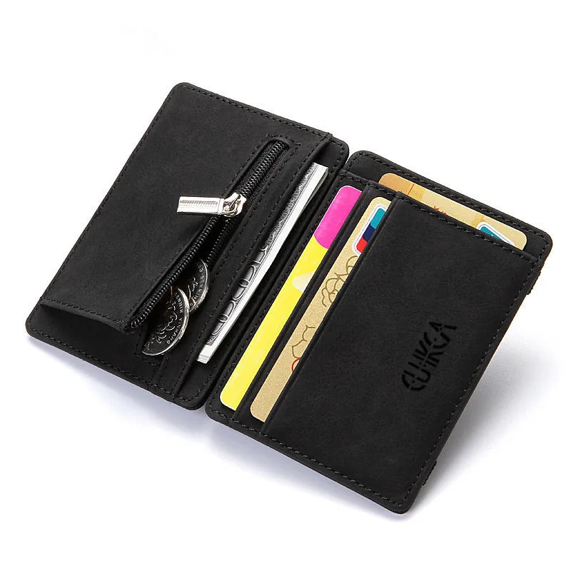 Slim Magic Men's Mini Wallet | PU Leather Card Holder & Coin Purse