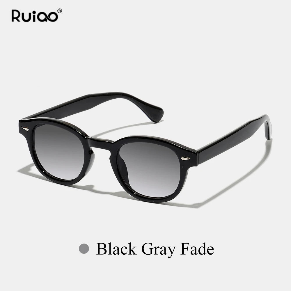 Unisex Retro Round Polycarbonate Sunglasses