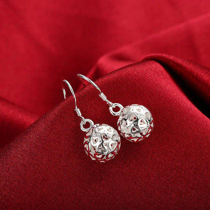 925 Sterling Silver Ball Stud Earrings for Women