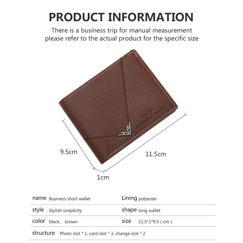 RFID Blocking Bifold Men's Wallet | Slim PU Leather Front Pocket Card Holder & Money Clip