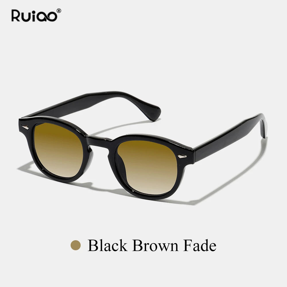 Unisex Retro Round Polycarbonate Sunglasses