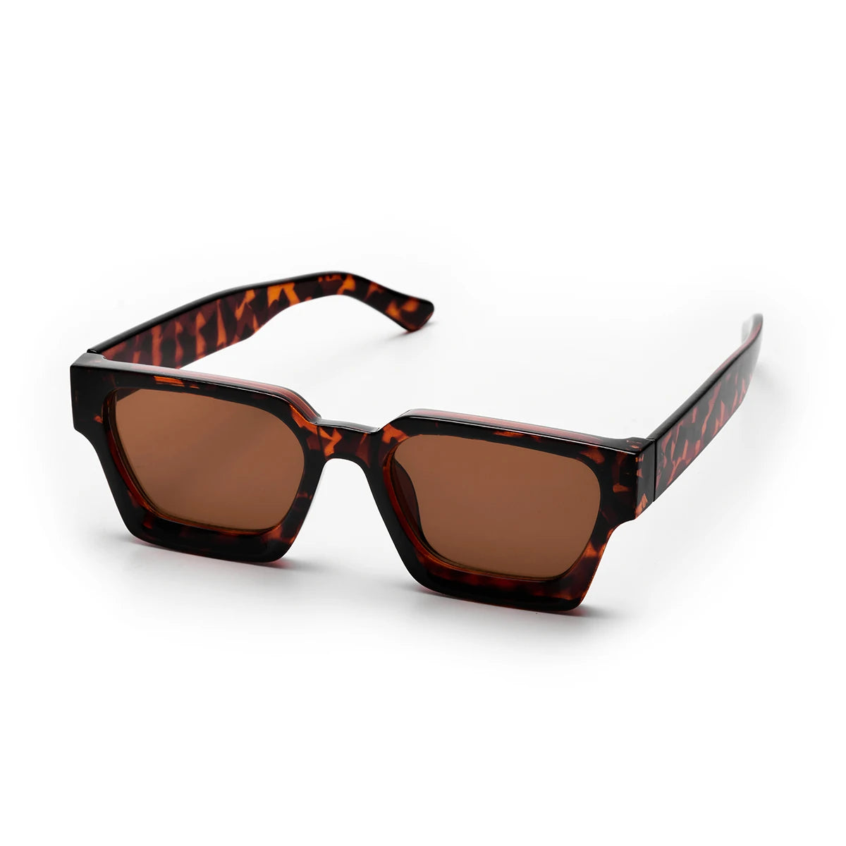Men's Contemporary Square Polycarbonate Sunglasses