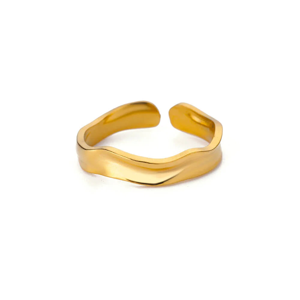 Evil Eye Zircon Adjustable Ring for Women | Luxury 18K Gold Plated