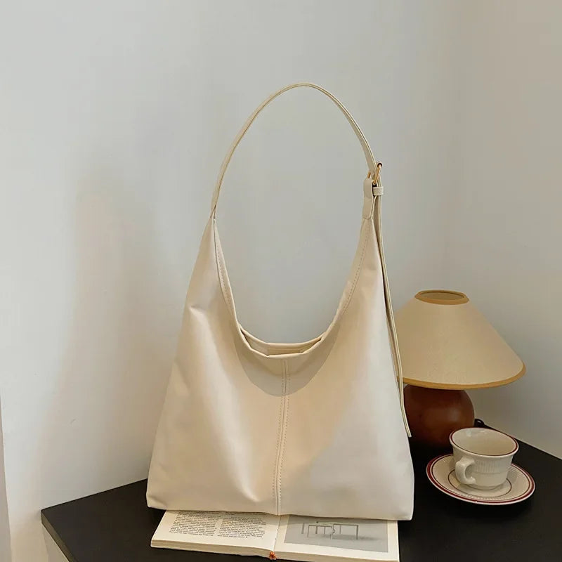 Minimalist Faux Leather Hobo Bag for Women