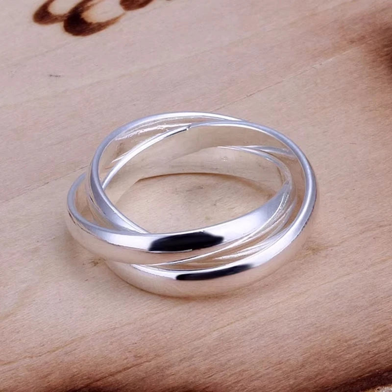 925 Sterling Silver Wedding Band Ring for Women