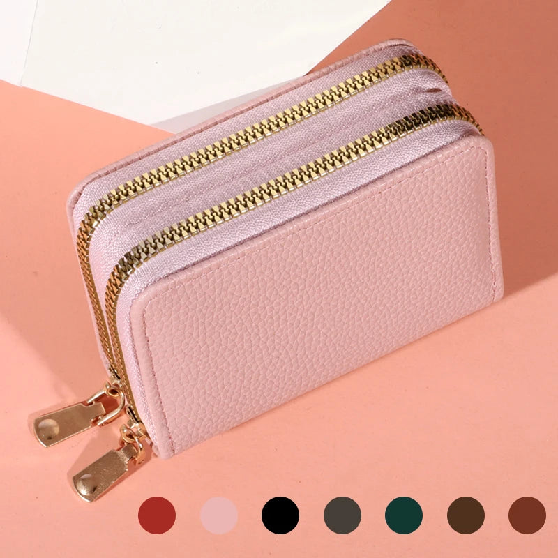 Lychee Pattern Large Capacity Short Zipper Purse for Women