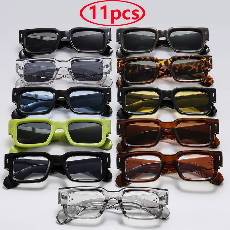 Retro Minimalist Rectangle Sunglasses