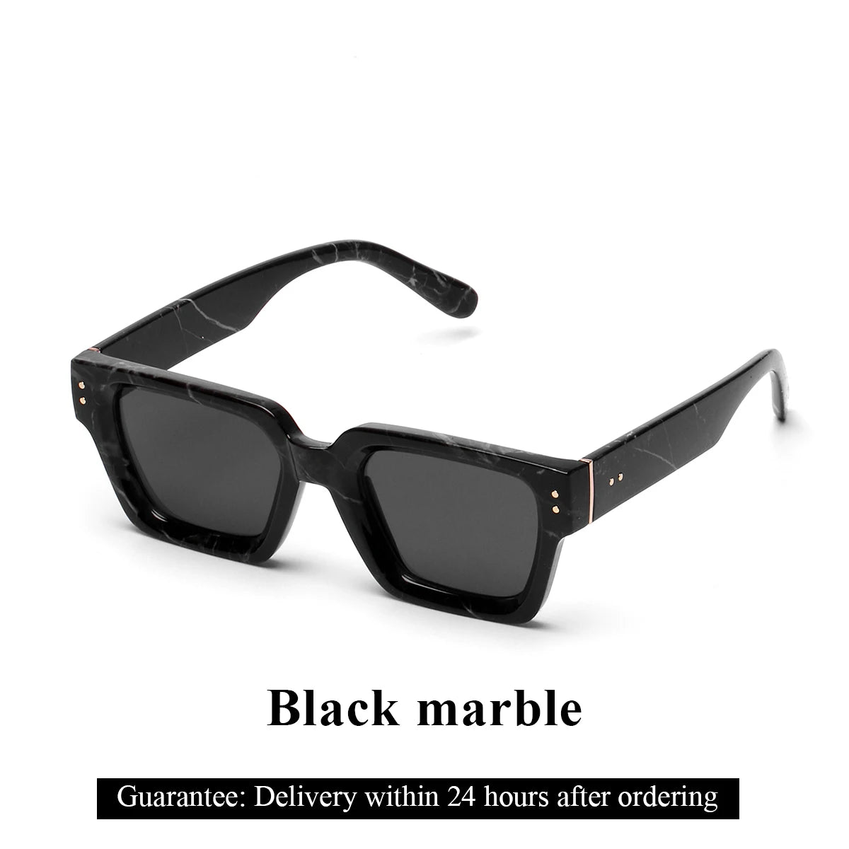 Men's Contemporary Square Polycarbonate Sunglasses