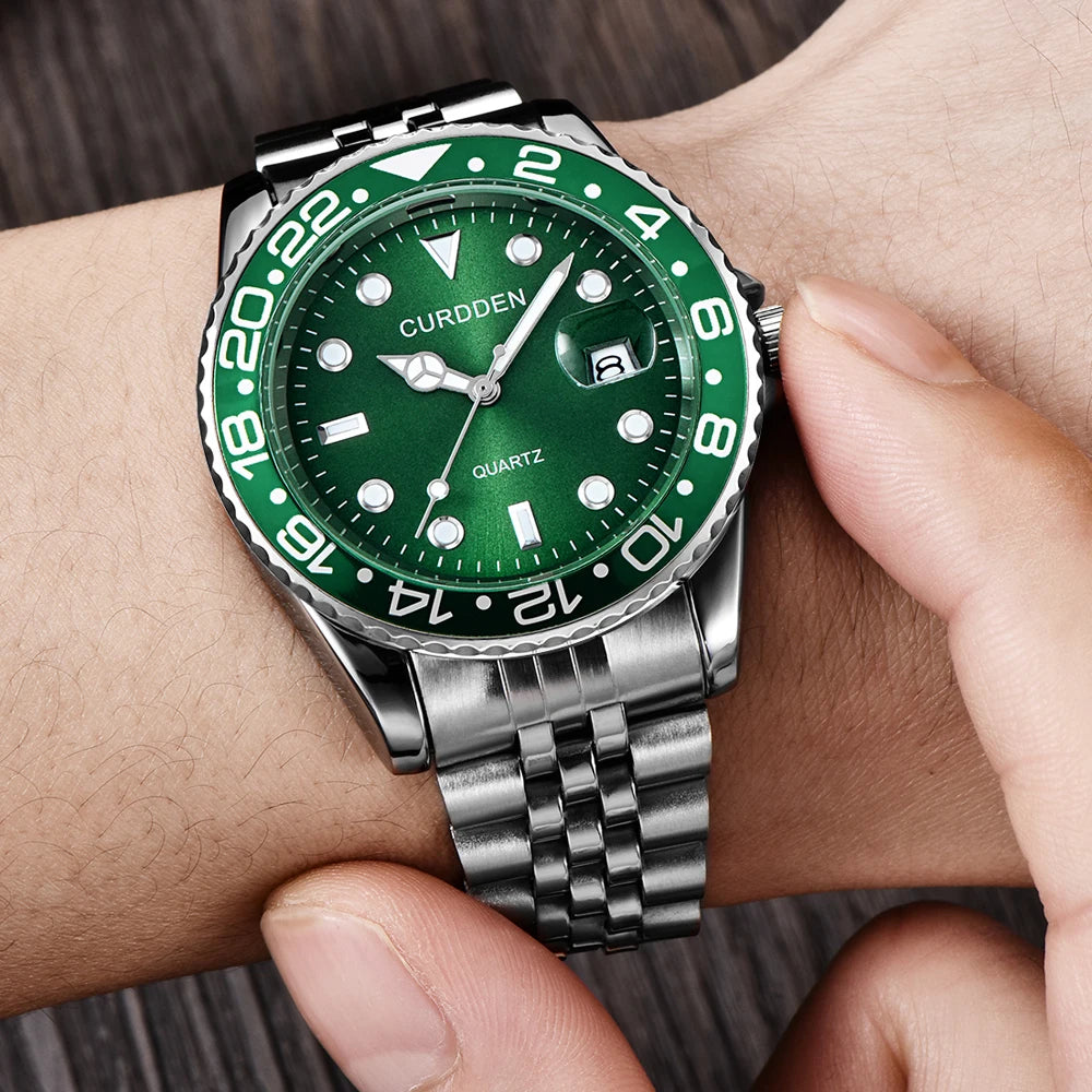Men's Quartz Watch with Stainless Steel Bracelet