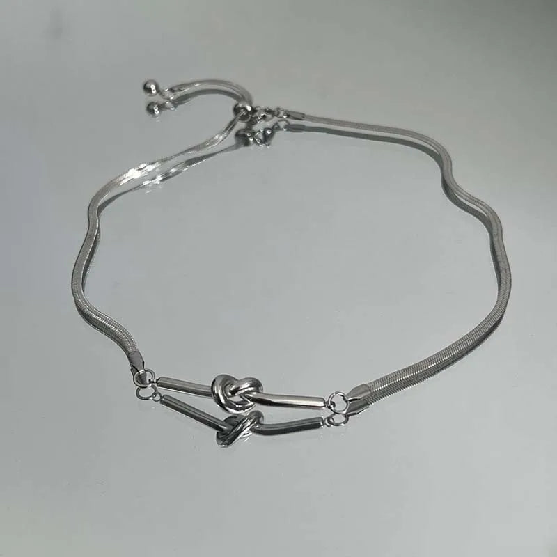 Gothic Knot Snake Chain Choker Necklace