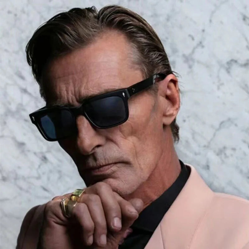 Retro Minimalist Rectangle Sunglasses