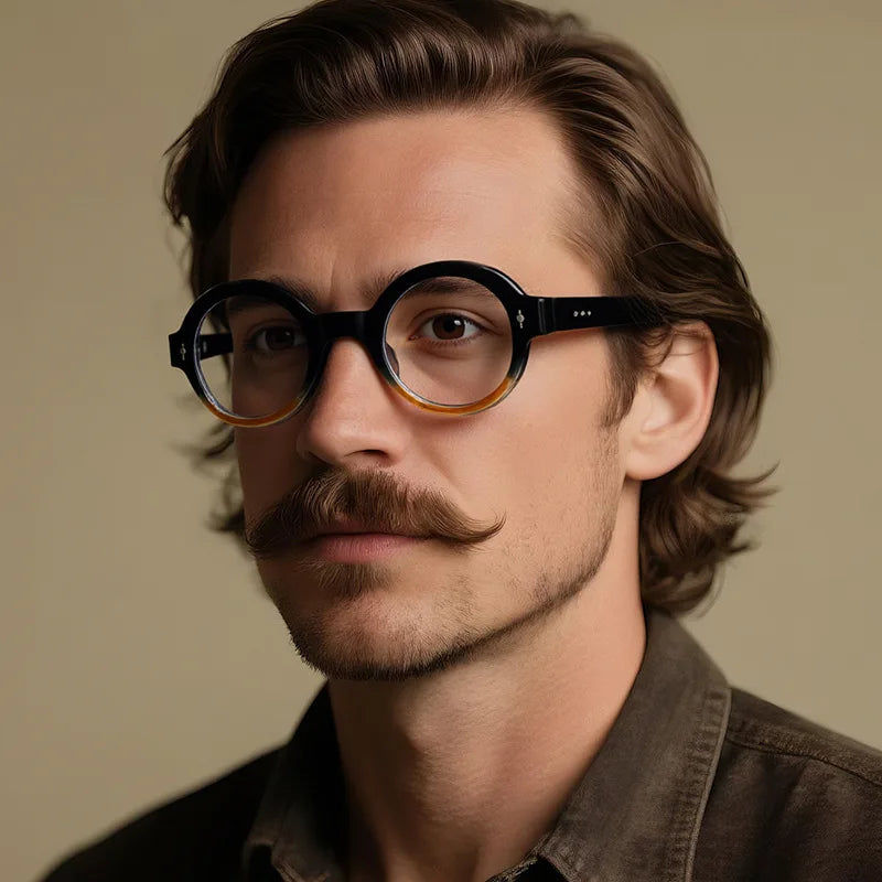 Retro Round Fashion Eyeglasses