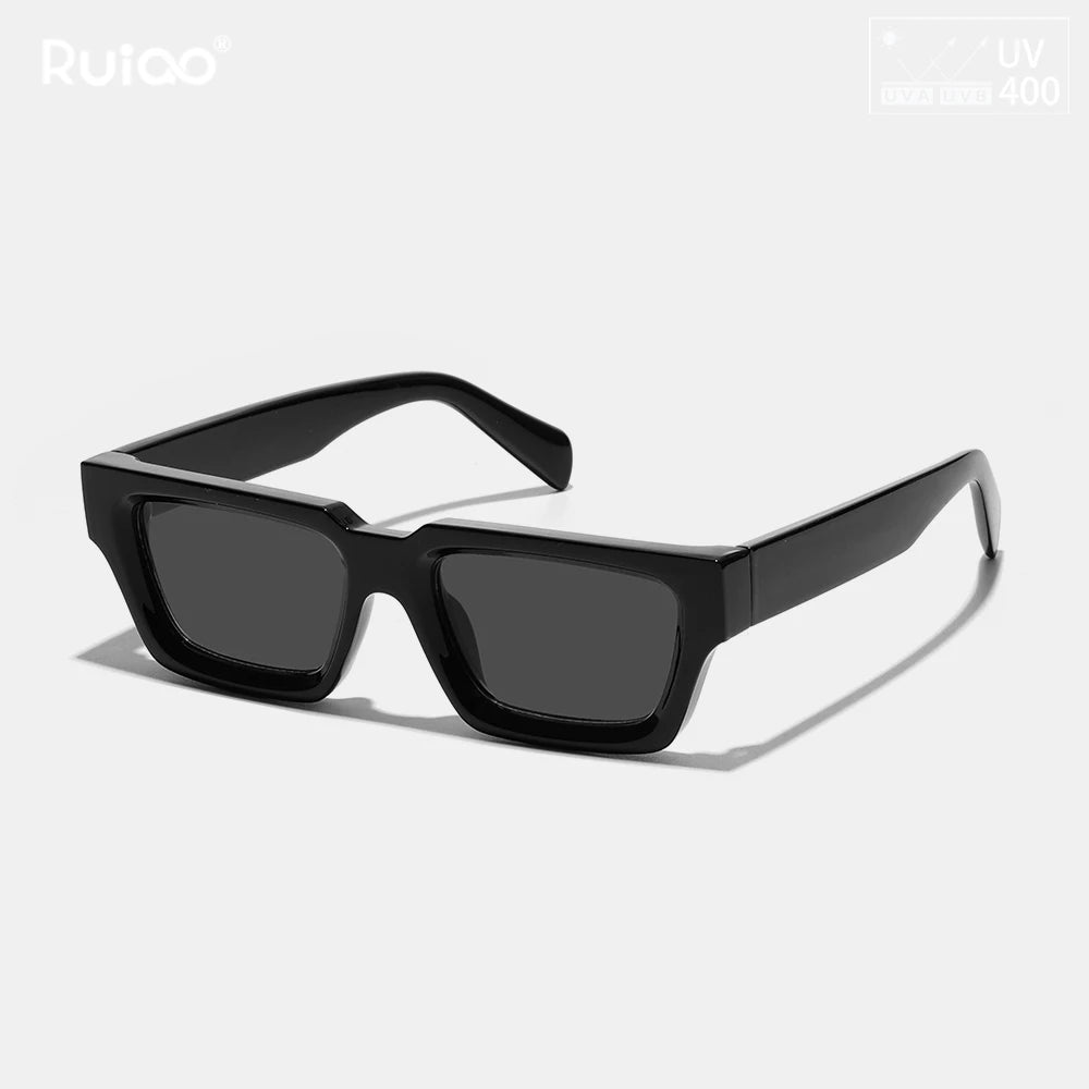 Men's Contemporary Square Polycarbonate Sunglasses
