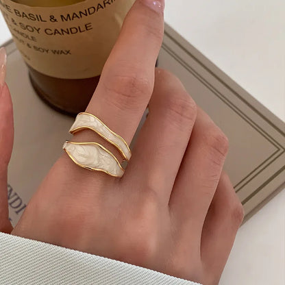 Colourful Drip Glaze Adjustable Ring for Women