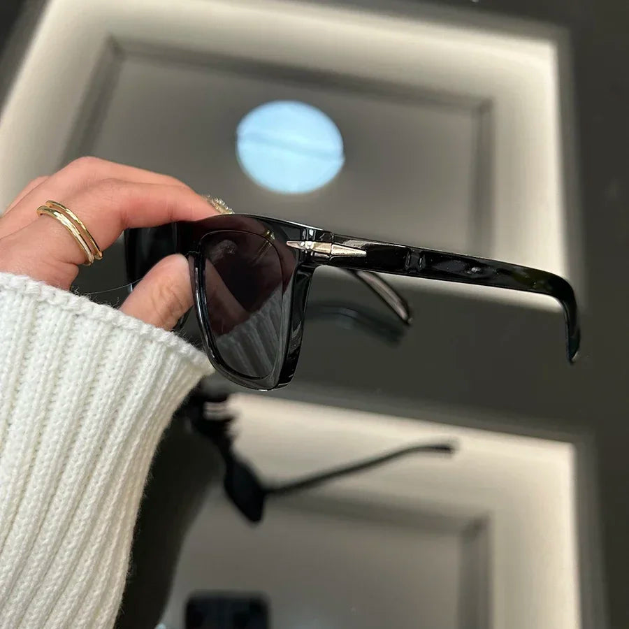 Classic Black-Grey Square Sunglasses